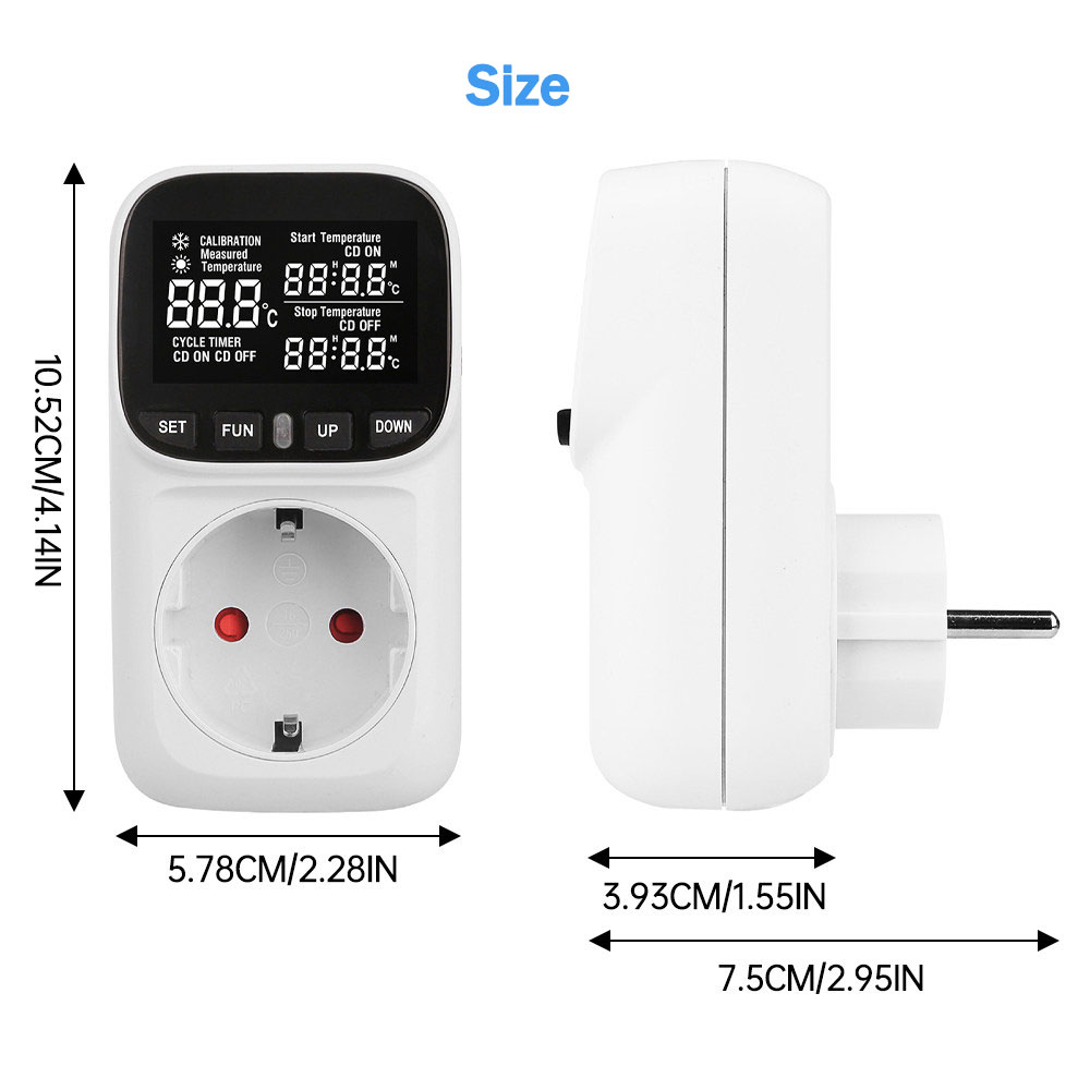 digital display smart temperature control socket thermostat switch heating boiler temperature controller aquarium pet heating thermostat