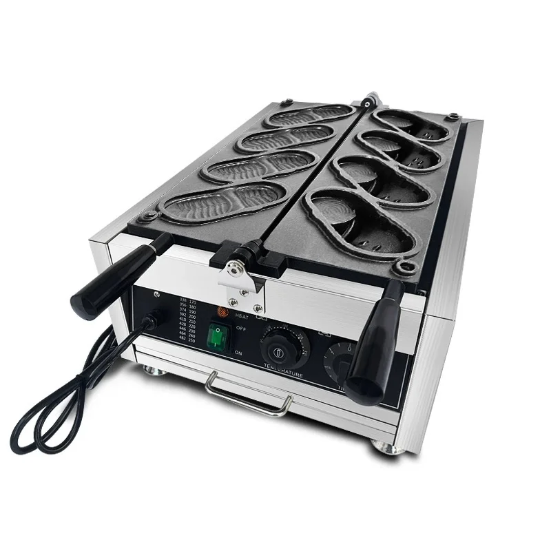 electric shoes shape waffle making machine non stick coating 4pcs shoe shaped bread maker baker commercial electric shoes shape waffle making machine non stick coating 4pcs shoe shaped bread maker baker commercial